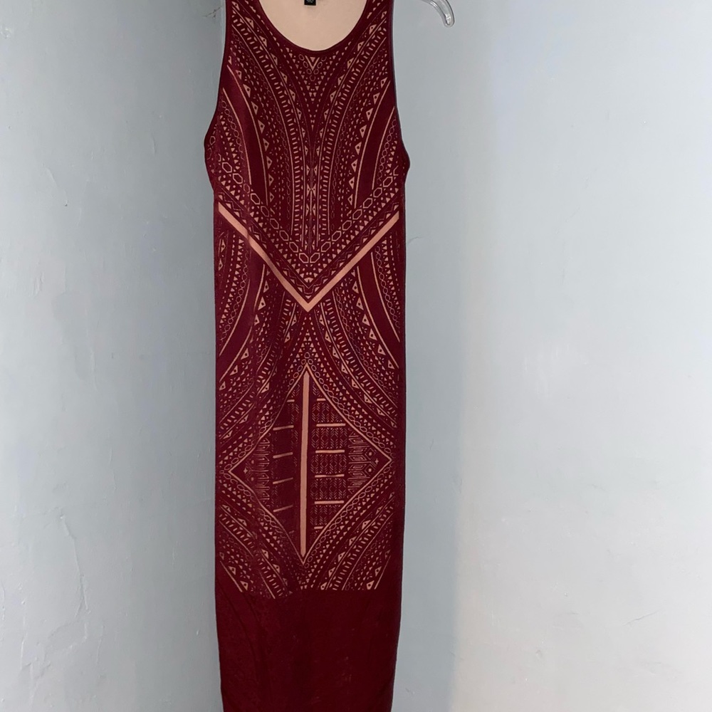 Maroon Halter Bodycon Dress